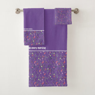Bonito Floral PURPLE Personalizable Scripting