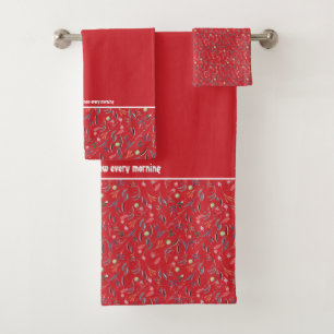 Bonito Floral RED Personalizable Scripting