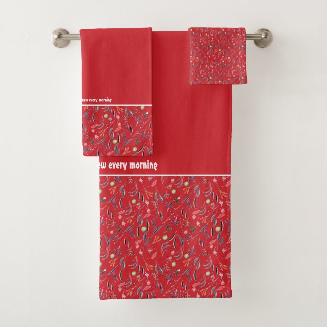 Bonito Floral RED Personalizable Scripting (In situ)