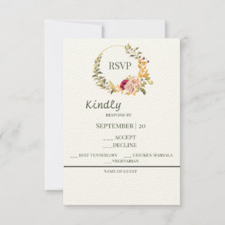 Bonito Floral Wreath Gold RSVP