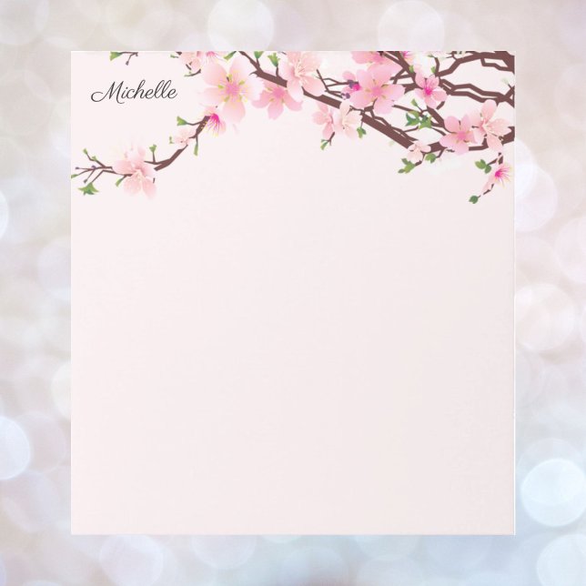 Bonito Flores de cerezo Bloc de notas TU TEXTO (Subido por el creador)