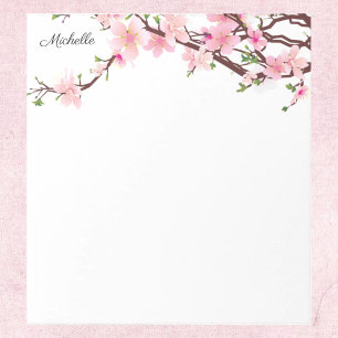 Bonito Flores de cerezo Bloc de notas TU TEXTO
