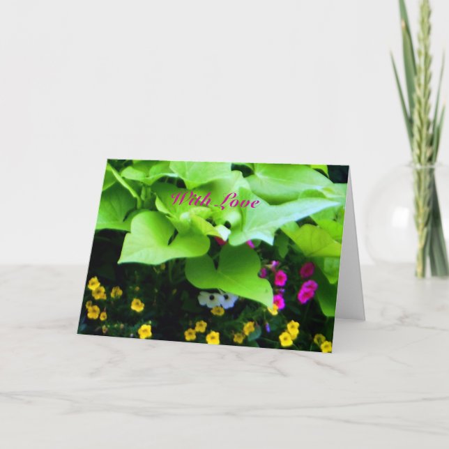 Bonito flores pequeñas con tarjeta de cumpleaños d (Anverso)