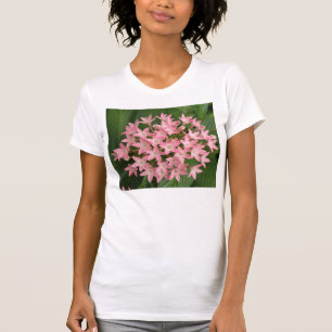 Bonito Flores Tropicales Rosa Damas Camiseta