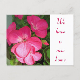 Bonito Flower Pink Flower Moving Invitación Postc