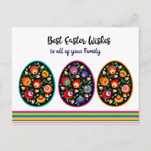 Bonito folclore de Pascua, postal de texto Persona