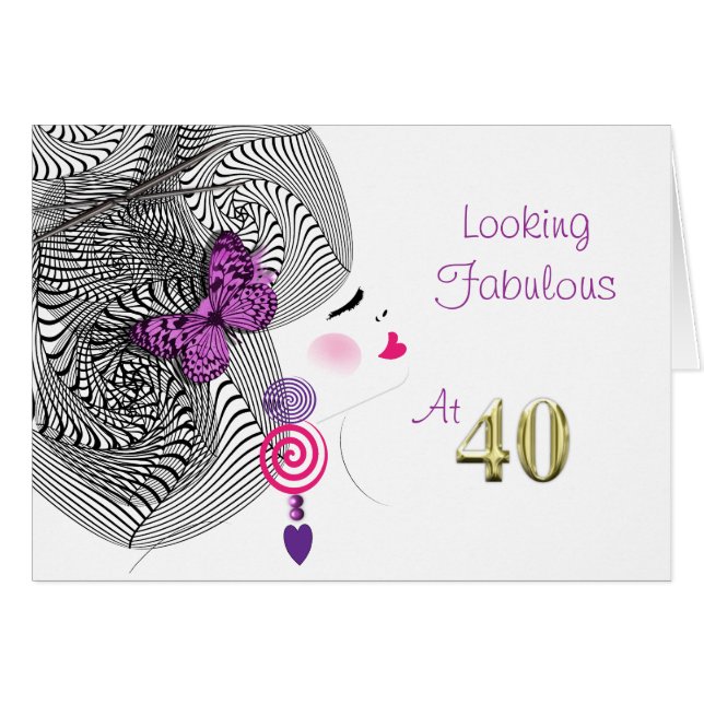 Bonito Girly Mirando Fabuloso A Los Cuarenta (Anverso (Horizontal))