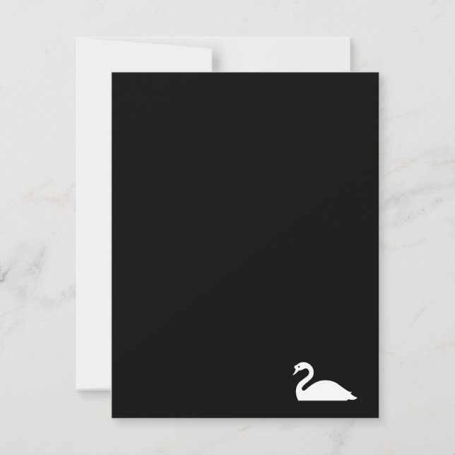 Bonito Graceful White Swan Invitación a Fiesta (Anverso)