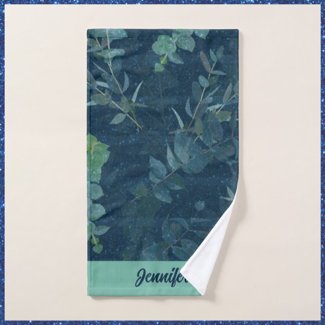 Bonito Hojas azules y verdes Verde azuladas (Bookmark my store: https://www.zazzle.com/store/capricepetit?rf=238091145531749709)