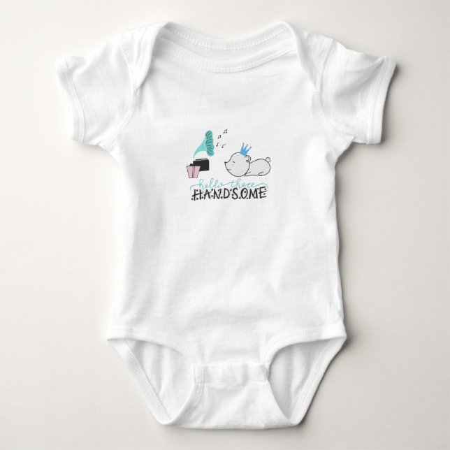 "Bonito Hola" Bodysuit de Jersey para Bebé 0-24 M (Anverso)