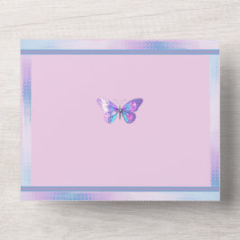Bonito Holo Mariposa todo en una invitación de cum