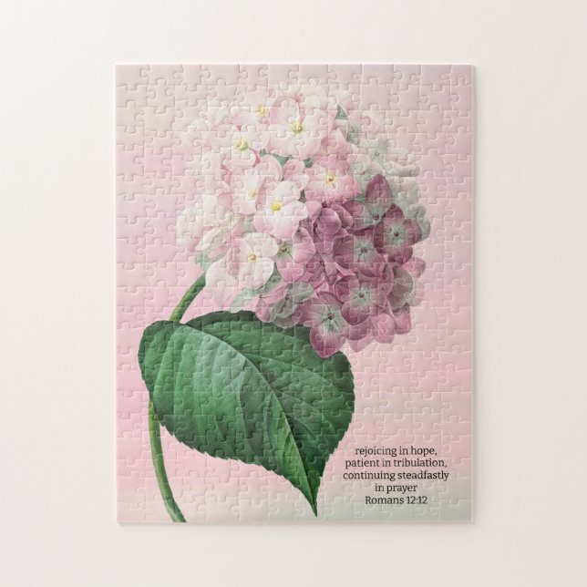 Bonito Hydrangea Flores Rompecabezas de fe artísti (Vertical)