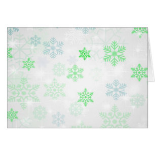 Bonito Icy Snowflake Background - Verde