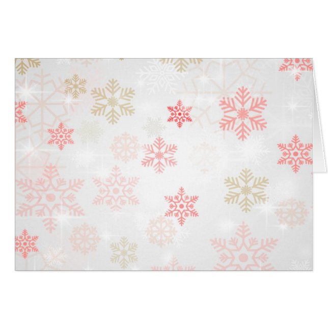 Bonito Icy Snowflake Fondo - Rojo (Anverso (Horizontal))