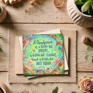 Bonito inspirador de la cita del abuelo Floral
