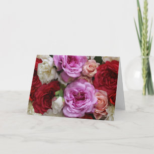 Bonito interior floral rojo rosa elegante plegado