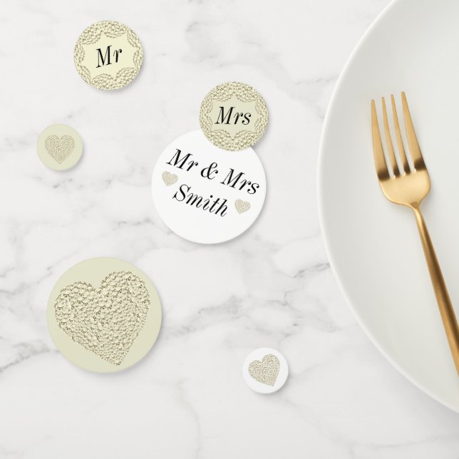 Bonito inusual boda confetti personalizado (Grupo)
