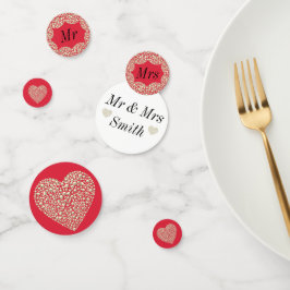 Bonito inusual boda confetti personalizado