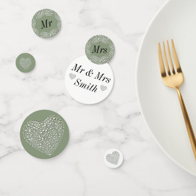 Bonito inusual boda confetti personalizado (Grupo)