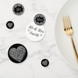 Bonito inusual boda confetti personalizado