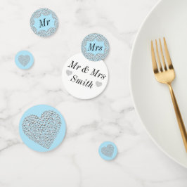 Bonito inusual boda confetti personalizado