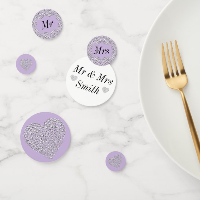 Bonito inusual boda confetti personalizado (Grupo)