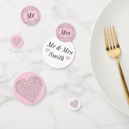 Bonito inusual boda confetti personalizado