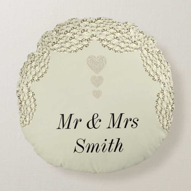 Bonito inusual boda personalizado almohada regalo (Anverso)