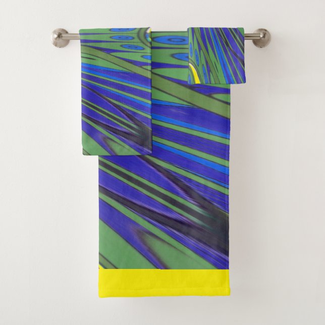 Bonito juego de toallas de baño de arte africano (In situ)