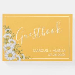 Bonito Libro De Invitados De Daffodil Amarillo Y B
