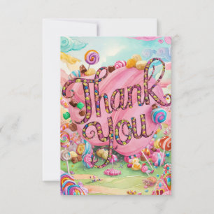Bonito Little Candyland tarjeta de agradecimiento