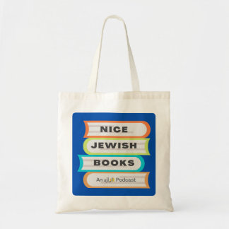 Bonito logo del podcast Jewish Books para la bolsa