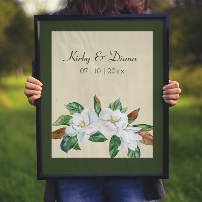 Bonito Magnolia Bouquet Boda impresión Rótulo (Subido por el creador)