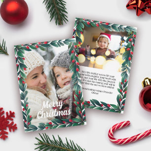 Bonito marco verde Feliz Navidad 2 Foto