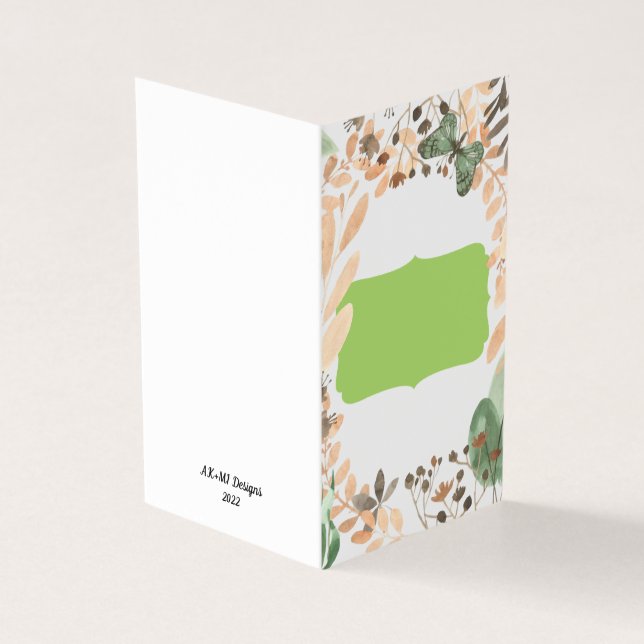 Bonito Mariposa en blanco en las tarjetas de felic (Exterior)