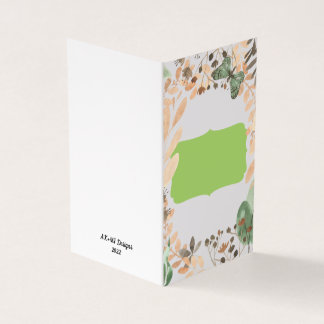 Bonito Mariposa en blanco en las tarjetas de felic
