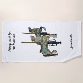 Bonito Merry Go Round Carousel Horses Beach Toalla