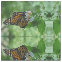 Bonito Monarca Mariposa Tela Floral