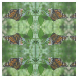 Bonito Monarca Mariposa Tela Floral