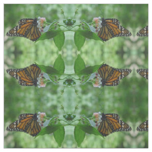 Bonito Monarca Mariposa Tela Floral