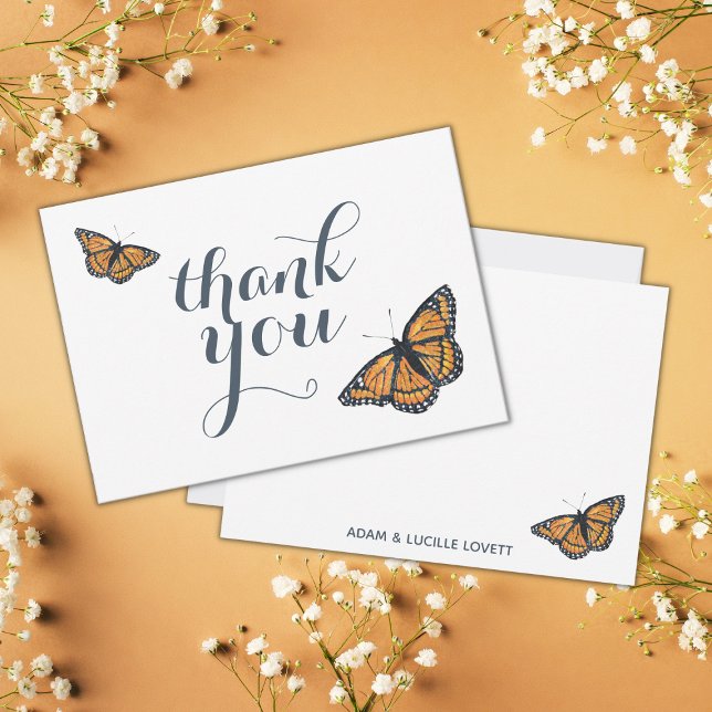 Bonito Monarch Butterfly Art Gracias Notas (Subido por el creador)