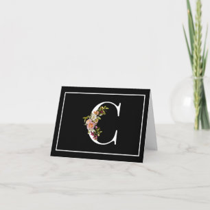 BONITO MONOGRAMA C BLANCO CON ACENTOS FLORALES