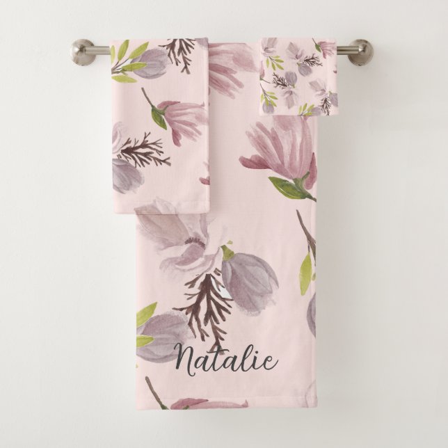 Bonito monogramada y rosa rubio romántico (In situ)