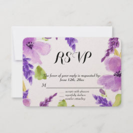 Bonito Morado Acuarela Floral RSVP