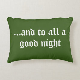 Bonito Navidad verde acento almohada