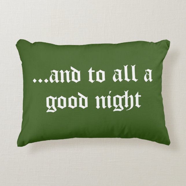 Bonito Navidad verde acento almohada (Anverso)