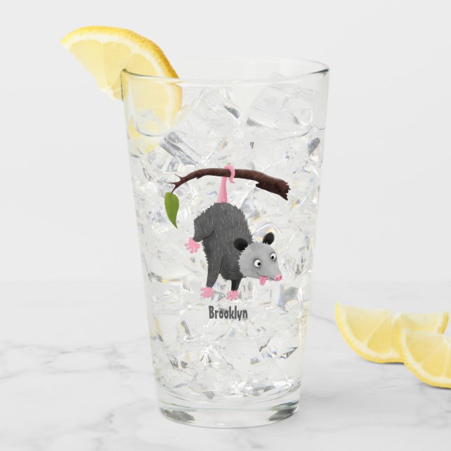 Bonito opossum colgando de un personalizado de suc (Anverso (hielo))