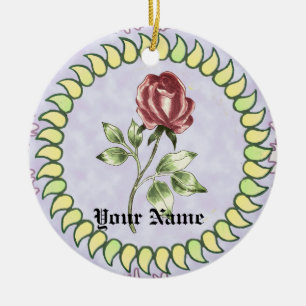 Bonito ornamento de la Rosa Roja