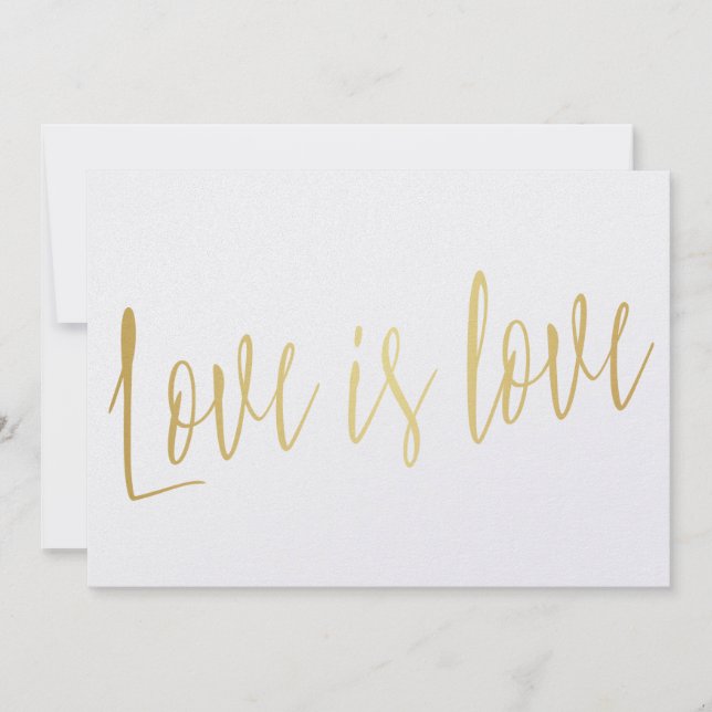 Bonito oro caligráfico "El amor es el amor" (Anverso)
