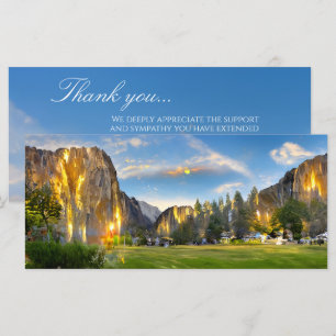 Bonito paisaje natural Funeral Gracias Tarjeta